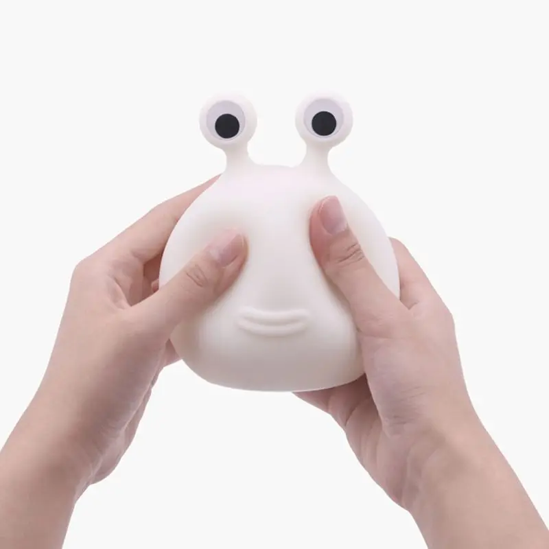 

13MA Cute Soft Slug Shape Night Light with Touch Control USB Rechargeable Desktop Baby Kids LED Silicone Lamp Home Bedroom Baby