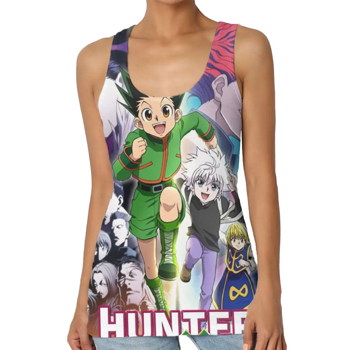 

Hunter X Hunter Print Tank Top Women Sleeveless Summer Graphic Vest Fashion Tops for Teens Vogue Camiseta Tirantes Mujer