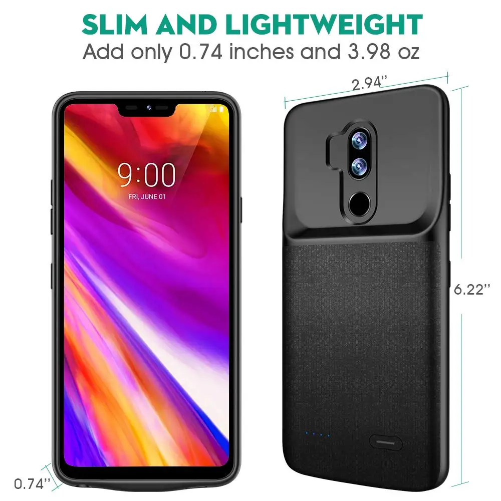 Новое поступление Подарочный чехол для батареи для LG G7 тонкий Q G7 plus G8 ThinQ чехол для зарядного устройства для LG G7 G8 ThinQ черный