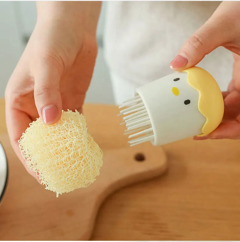 

Cleaning Brush Pot Brush Cleaning Ball With Detachable Nylon Wire Ball Kitchen Dishwashing Decontamination Clean Tools