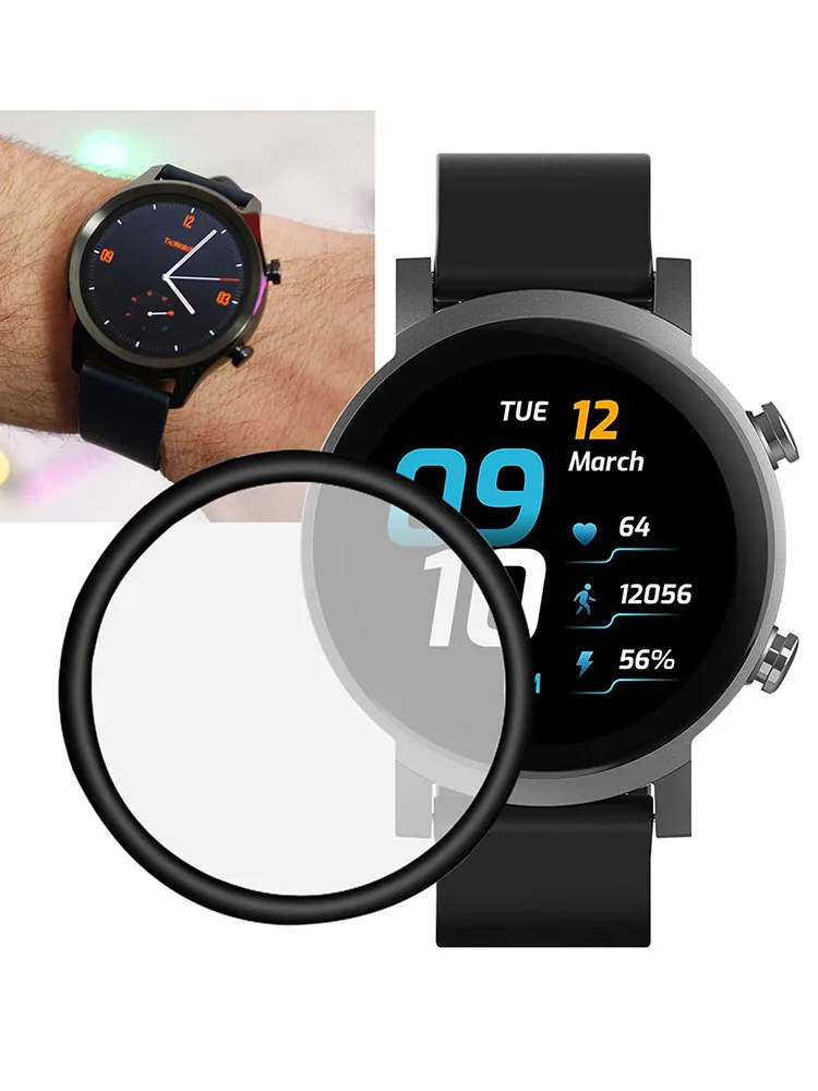 Композитный материал HD мягкая защитная пленка для Ticwatch E3 3D полная изогнутая