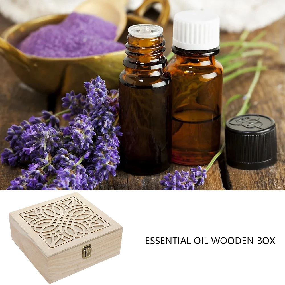 

Essential Oil Box 36 Slots Wooden Storage Case Aromatherapy Oil Bottle Organizer for Essential Oils Bottle