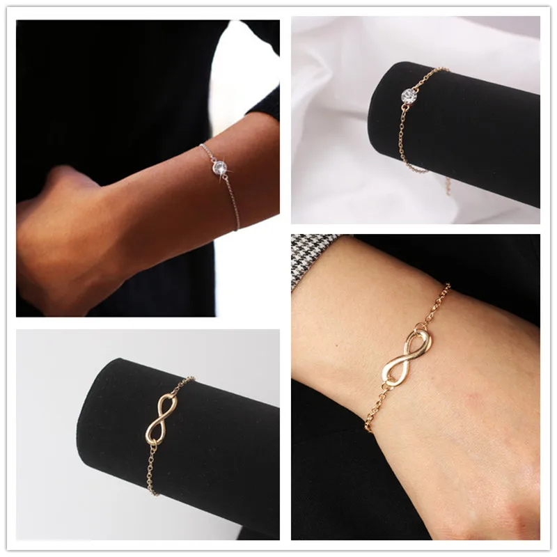 

Женский браслет-цепочка золотого цвета, с подвеской в виде сердца