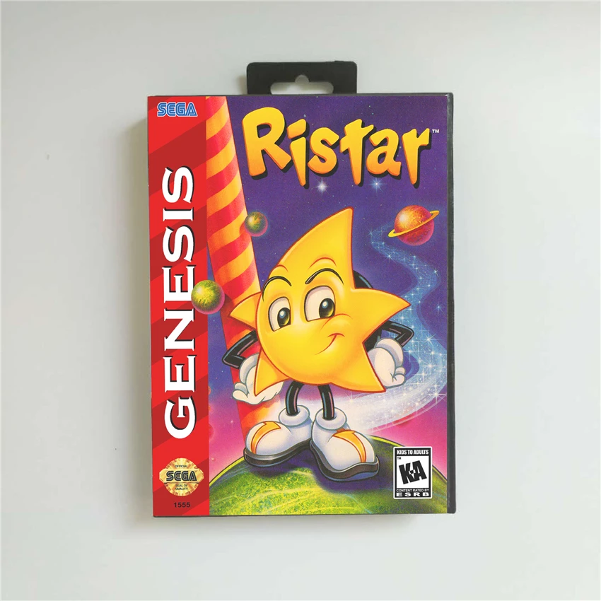 Ristar - USA Cover With Retail Box 16 Bit MD Game Card for Sega Megadrive Genesis Video Console | Other Accessories