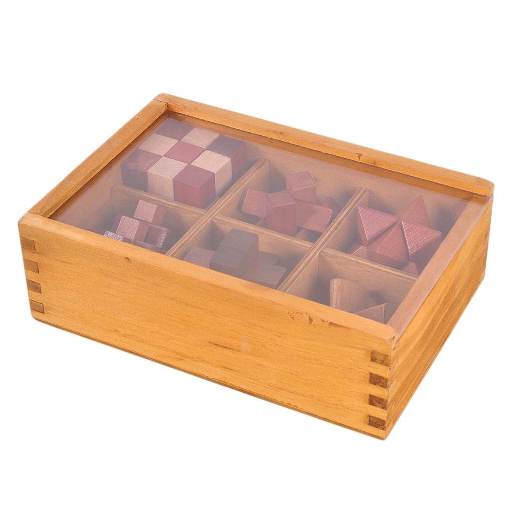 

1 Set/6 Pieces Kong Ming Lock Toy IQ Brain Teaser Cube Educational Game Toy