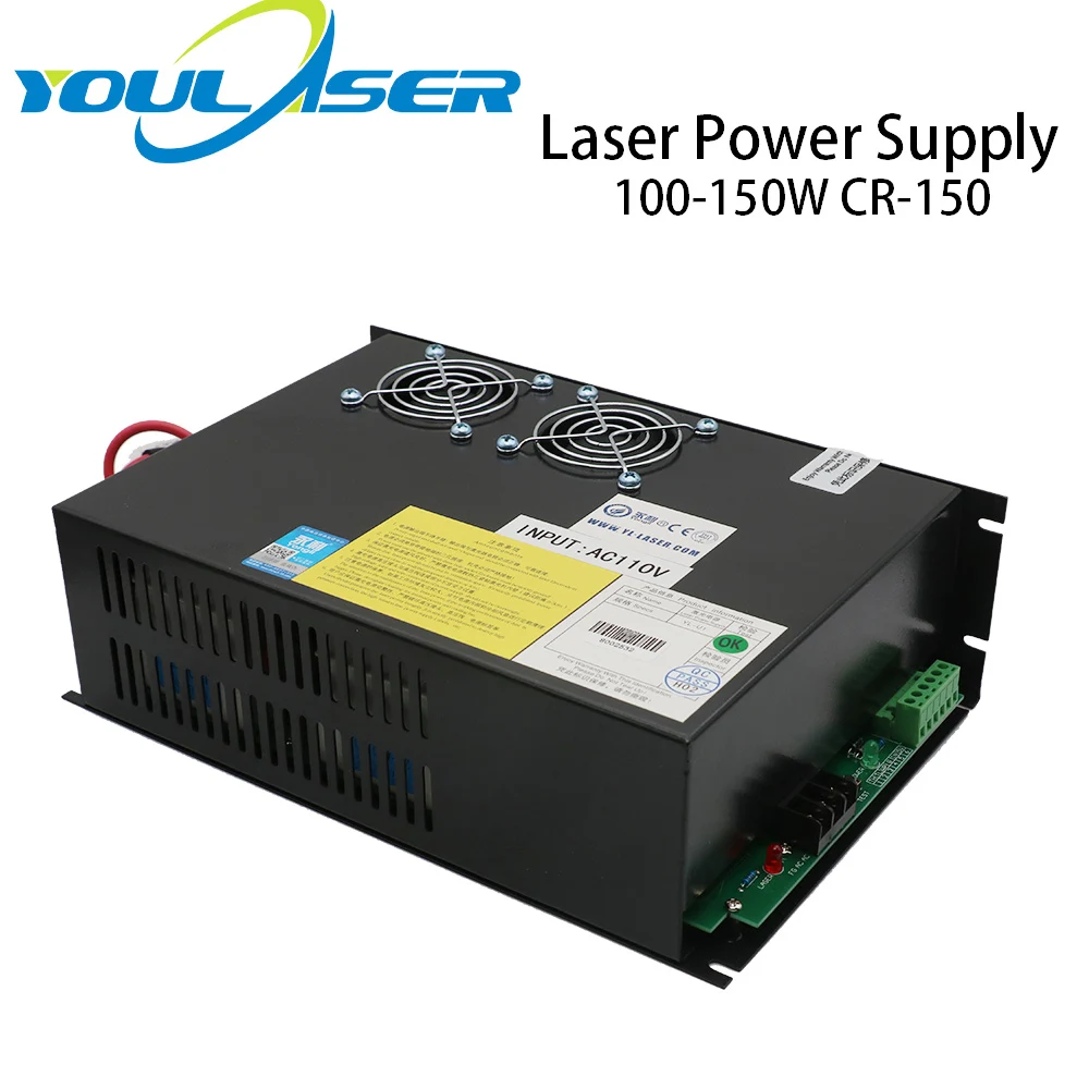 Лазерный блок питания Yongli 100 150 Вт для CO2 лазерной трубки CR U150 U серии лазерная