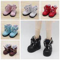 1 pair 4 52 1cm pu leather cute doll boot adorable lace strap pu leather shoes for 16 doll clothing accessories 6 colors