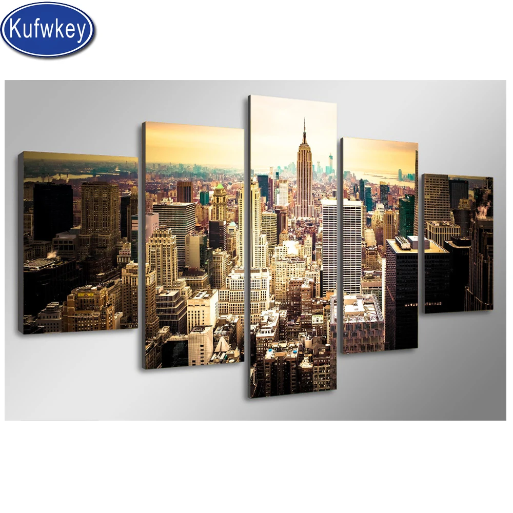 Комплект из 5 предметов новинка город Йорк 5d Сделай Сам Алмазная вышивка