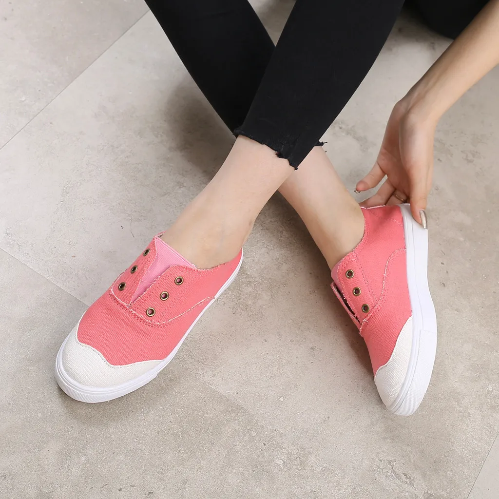 

2020 Sneaker Lazy Shoes Woman Blue And White Non-slip Flats Loafers Women Lazy Shoes Platform Sneakers Chaussures Femme