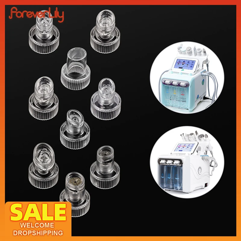 5Set 9PCS/Set Hydra Facial Device Tips Head Replacement For Water Oxygen Dermabrasion Machine Skin Cleansing Peeling Instrument |