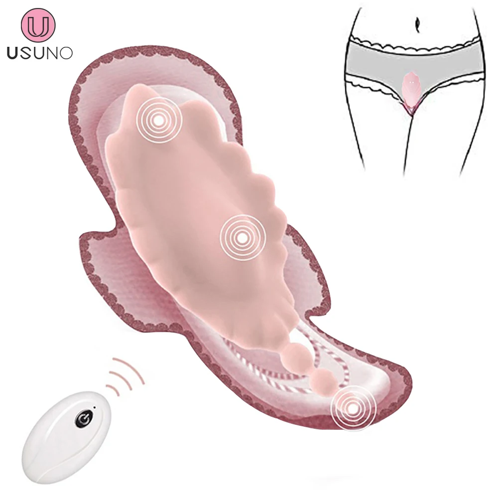

Wearable Clit Stimulation Massager Invisible 10-Mode Remote Control Bikini Butt Massage Stimulator Adult Intimate Toy For Female