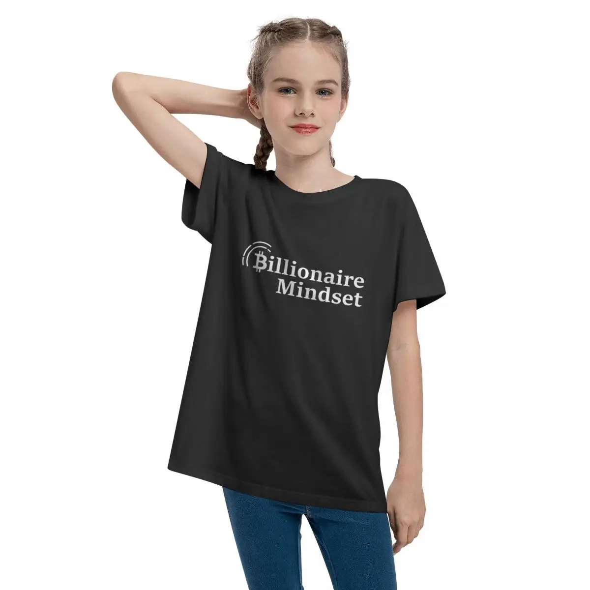 

Billionaire Mindset,Bitcoin,BTC,Cryptocurrency Teenage T-shirt Comfortable Fashion Summer Tops 100% Cotton