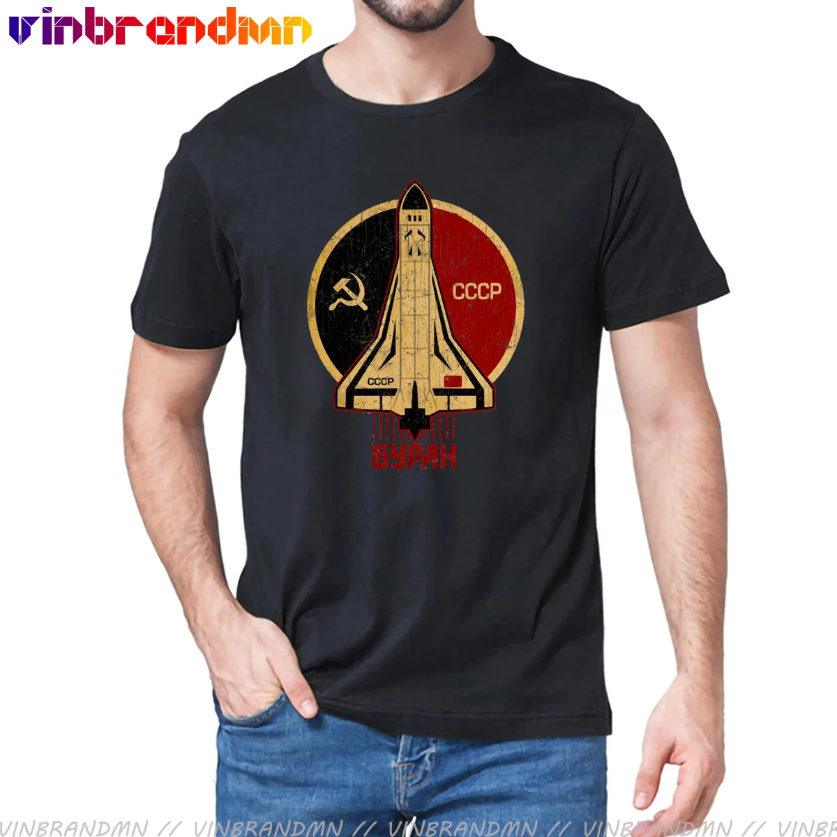 

CCCP Soviet Shuttle Emblem T shirts men Russia CCCP Yuri Gagarin T-Shirt Short Sleeve Tee Shirt Hombre Camiseta USSR tshirt