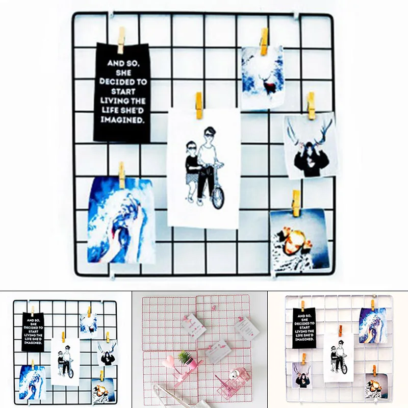 Железная решетка Фото Дисплей Рамка сетка полка украшение стены новый 35х35см | Дом