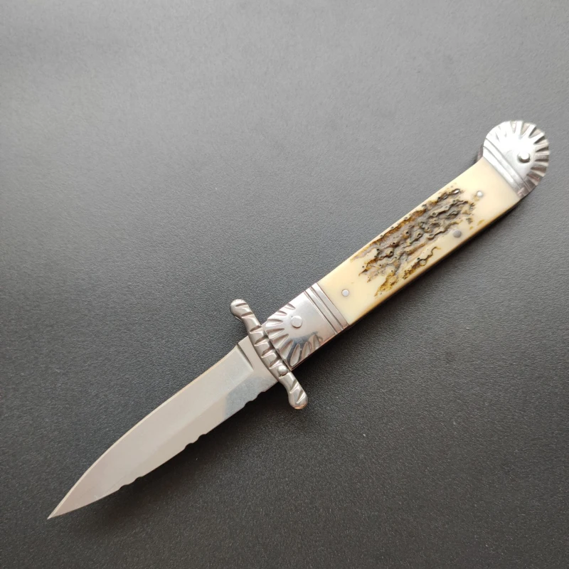 THE GUARDIAN Hubertus Solincen D2 рогатый карманный нож с одним движением складной охотничий