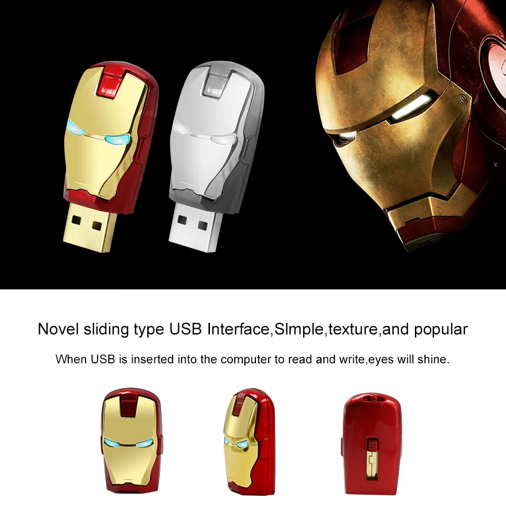 USB Flash Drive Metal Pen Drive 4GB 8GB 16GB 32GB USB2.0 Pendrive Avengers USB Stick Laptop
