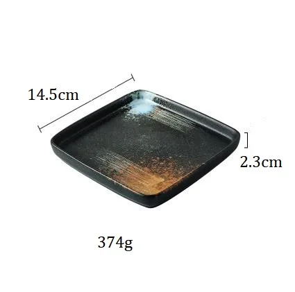 Square Plate NIMITIME керамические чашки приправа консервированная бутылка с соевым соусом держатель зубочистки банка для перца чайник для специй посуда Ресторан - Цвет: Square Plate
