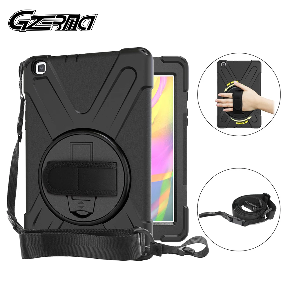 Силиконовый противоударный чехол для Samsung Galaxy Tab A 8 0 2019 с плечевым ремешком