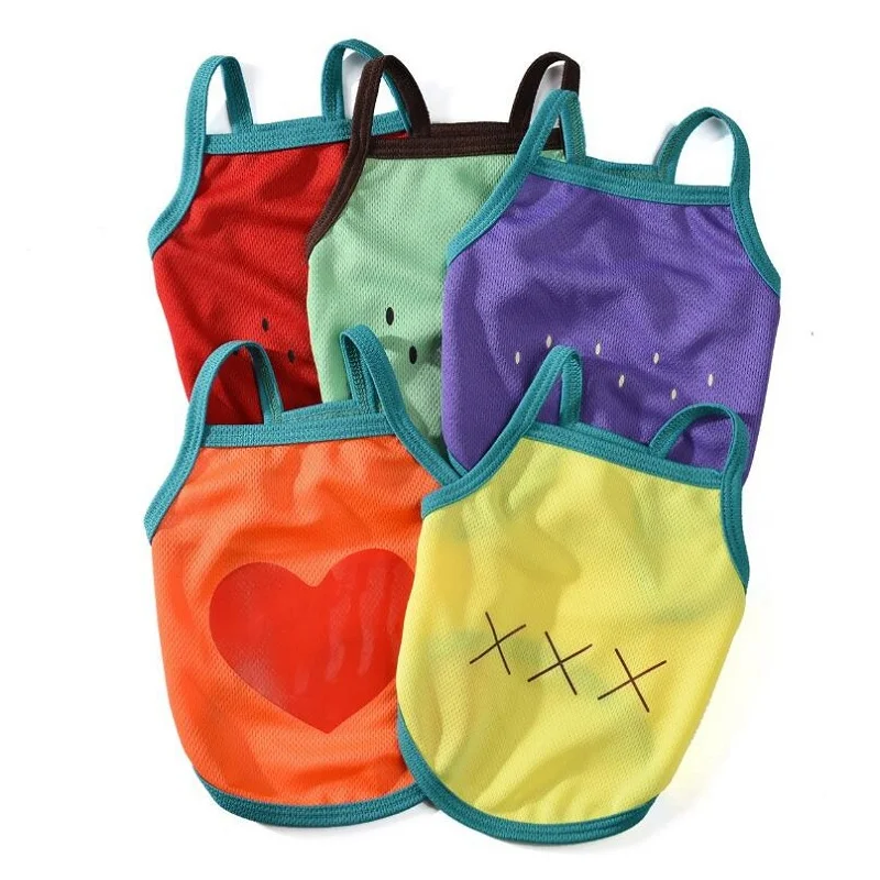 

New Summer Pet Cat Vest Dog Clothing for Small Dogs Vest Shirt Sweet Kitten Costumes Chihuahua T-shirts Puppy Coat Pet Outfit 35