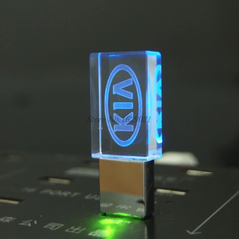 Высокоскоростной Хрустальный Автомобильный логотип KIA USB флэш-накопитель 4 ГБ 8 16