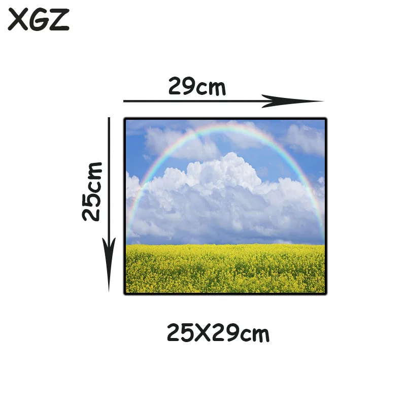 Коврик для мыши XGZ большого размера коврик с красивыми цветами море радуга облако