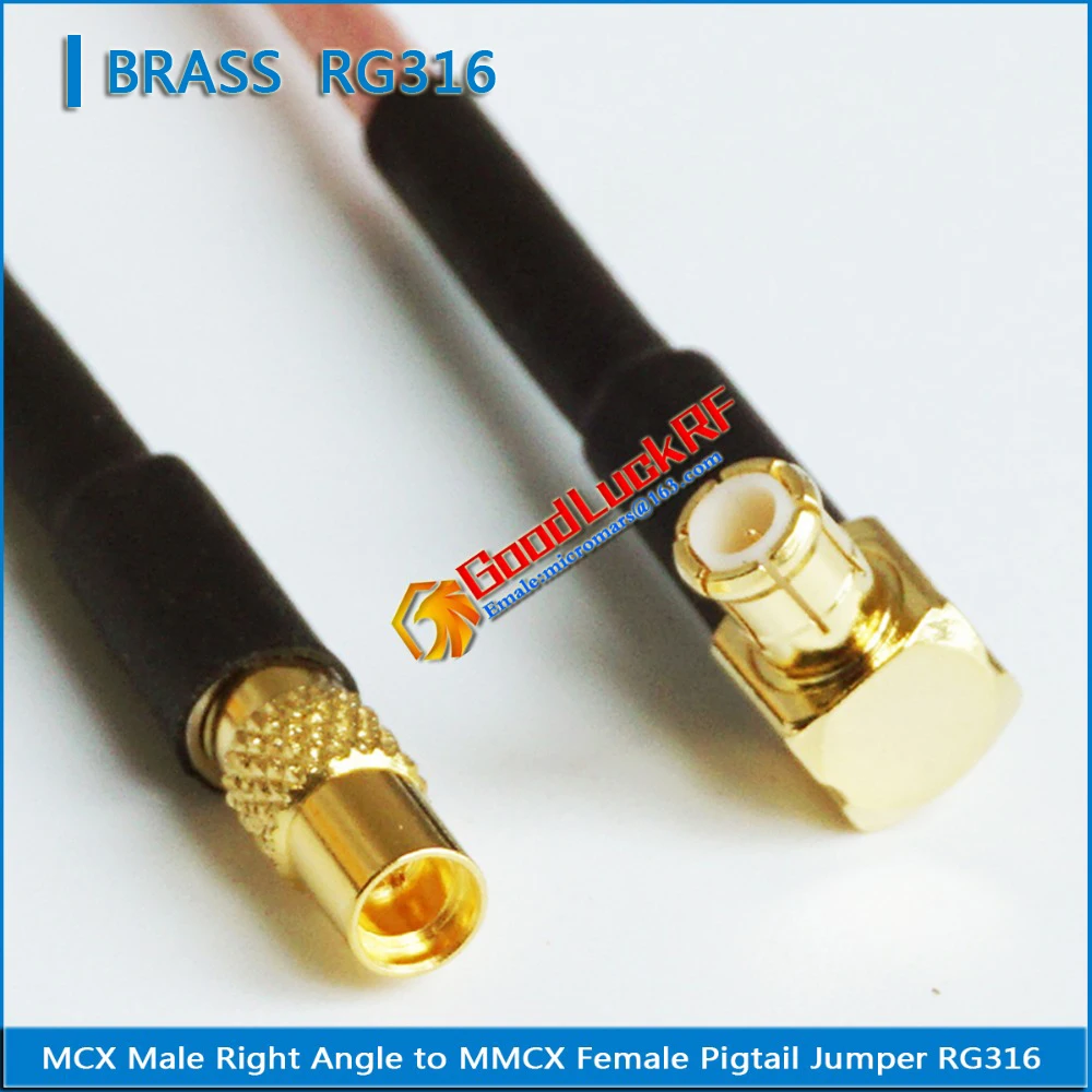Штекер MCX Male под прямым углом 90 градусов 1 шт. штекер MMCX Female RF соединение - Pigtail Jumper