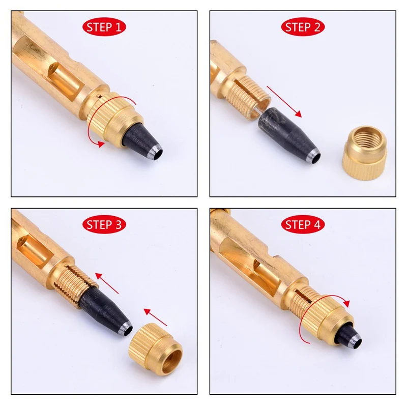 

6 Tip Sizes 1.5mm, 2mm, 2.5mm, m, 3.5mm, 4mm Screw Hole Punch/auto Leather Tool Book Drill Craft Kit