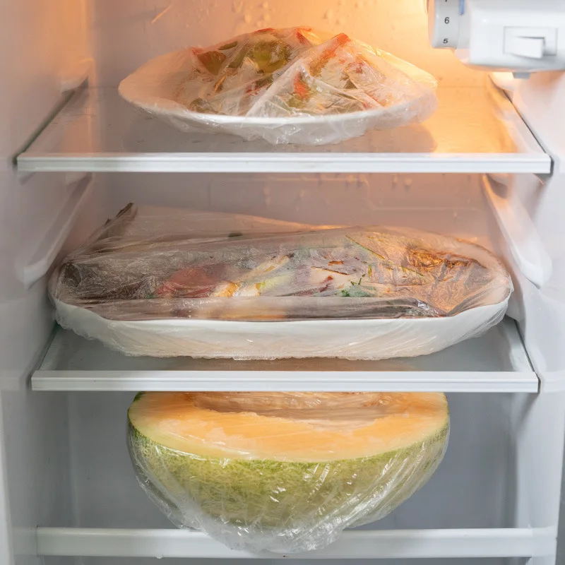 Новинка 100 шт. многоразовые пластиковые пакеты Крышка для пищевых продуктов