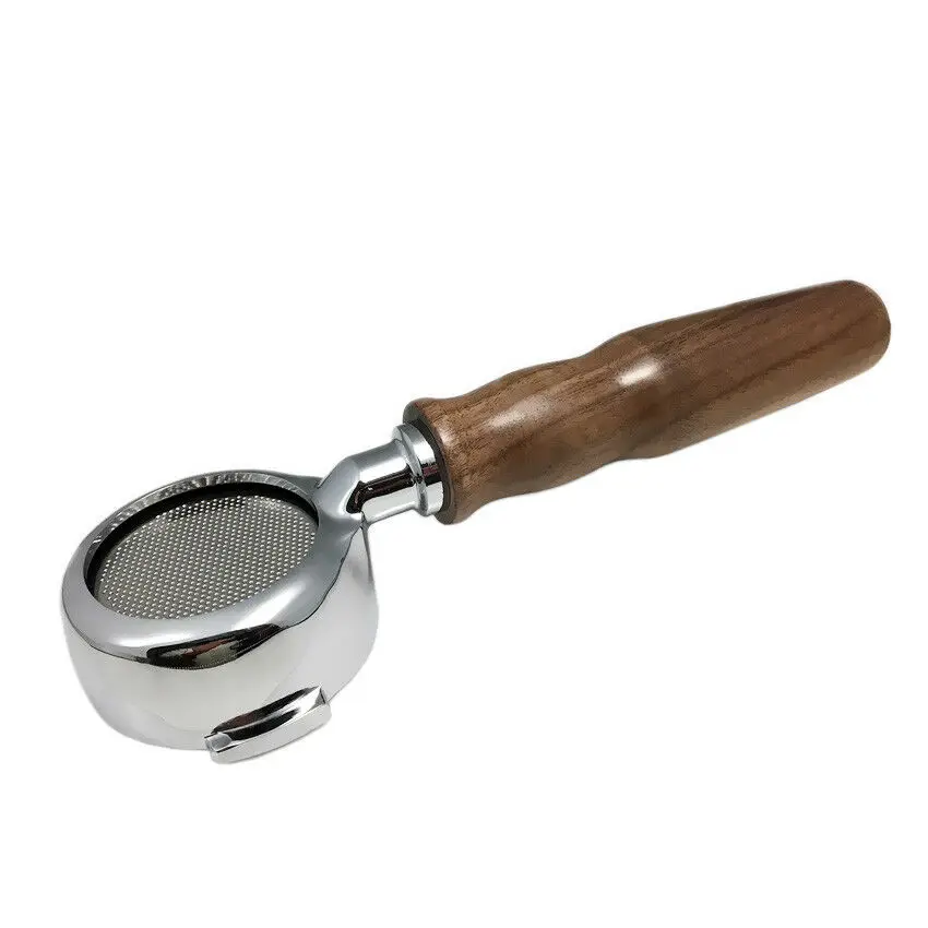 Soporte para Espresso de acero inoxidable de dos orejas, herramientas para filtro port&aacute;til sin fondo, E61, 58mm-0