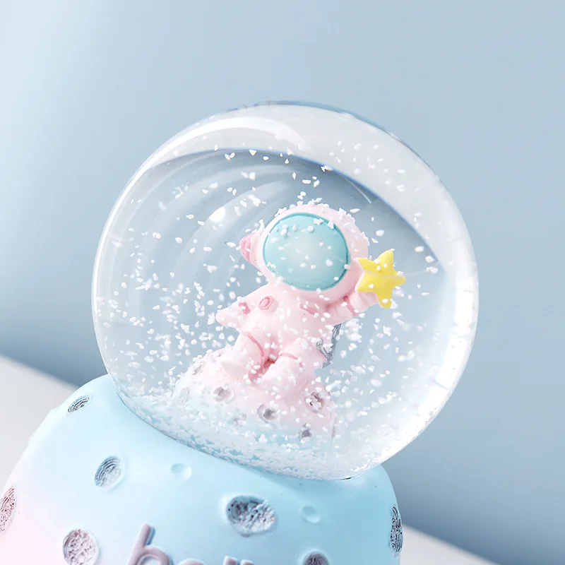 Хрустальный шар статуя космонавта музыкальная шкатулка Снежинка светильник из