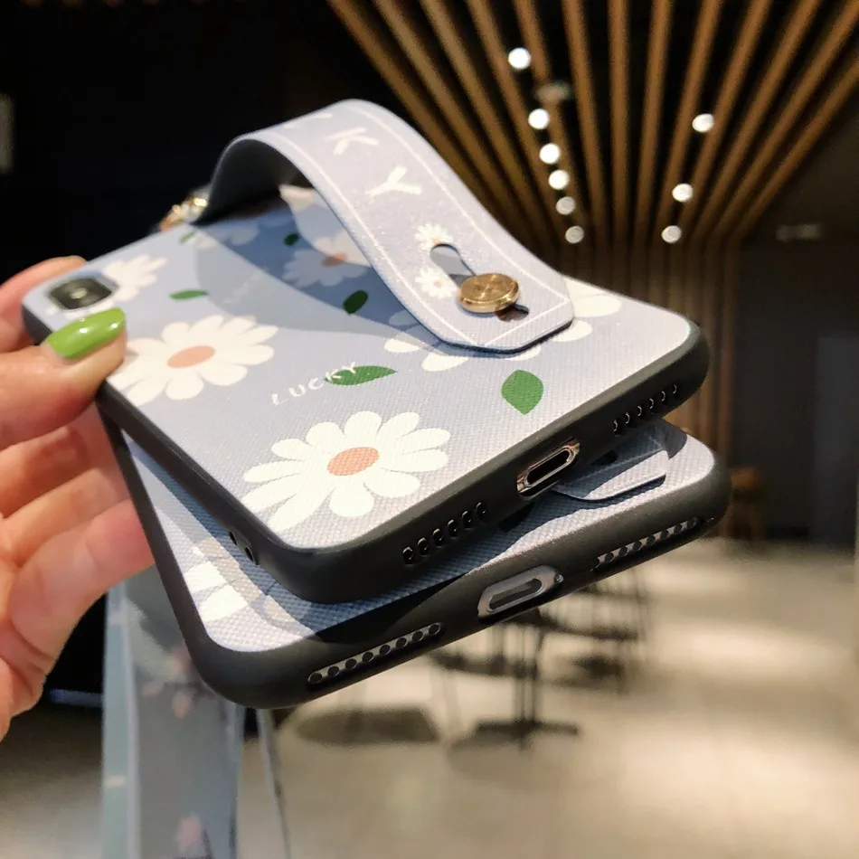 Чехол для Huawei Nova 3i Модный чехол с подставкой и ромашками 4 3E 4E мягкий из ТПУ