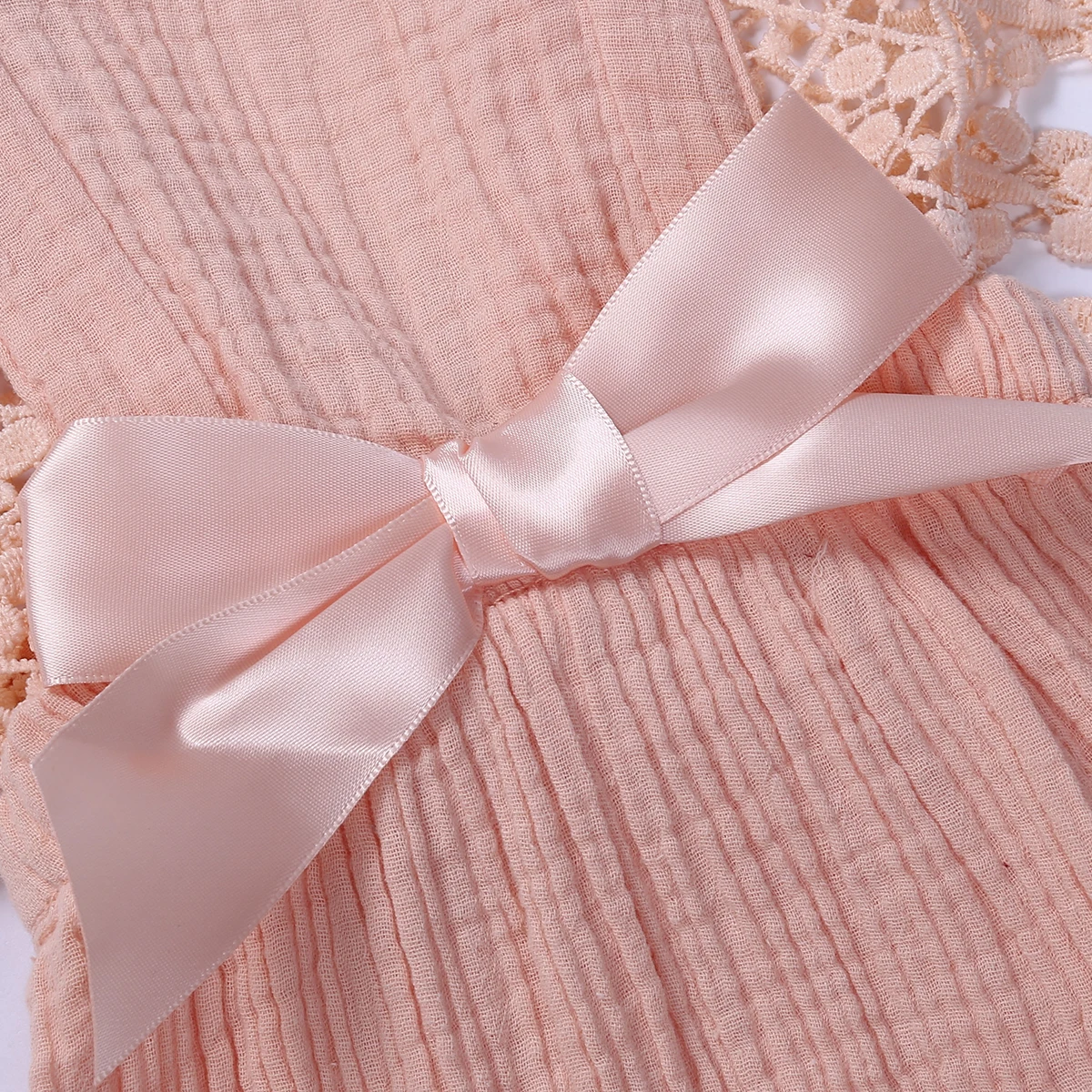 Одежда для новорожденных девочек детский летний кружевной комбинезон Шелковый