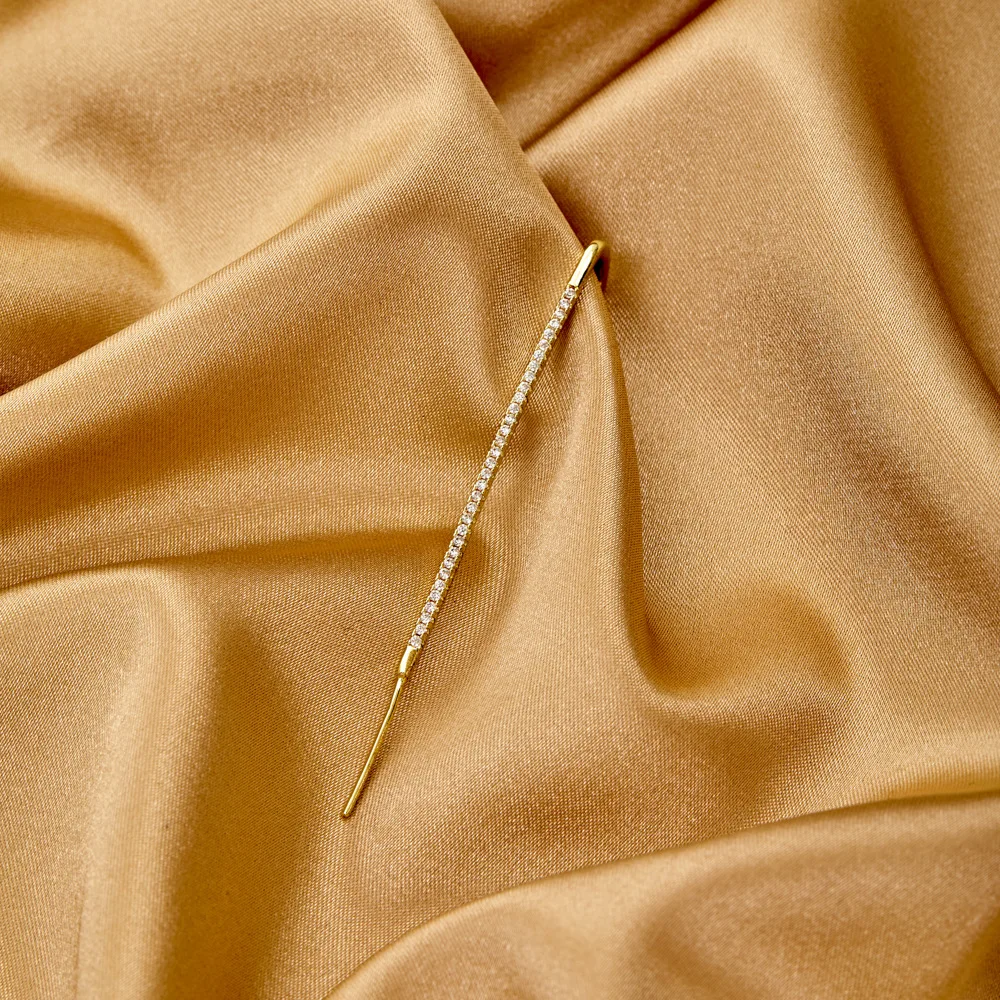 Серьги-гвоздики с иглами для пирсинга женские Длинные украшения гусеничным