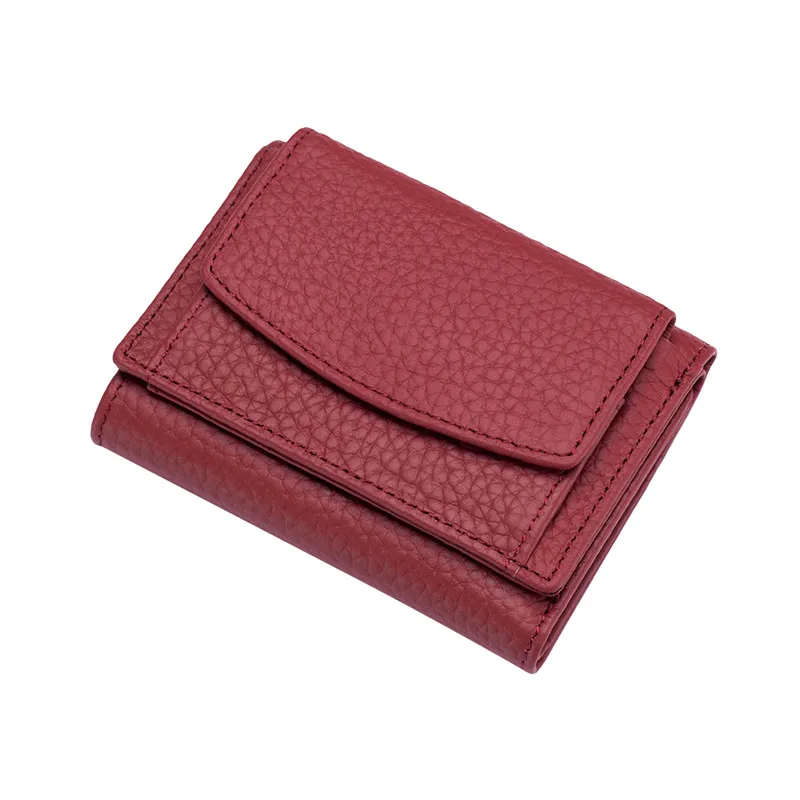 New Women Genuine Leather Purses Female Cowhide Wallets Lady Small Coin Pocket Card Holder Mini Money Bag Portable Clutch images - 6