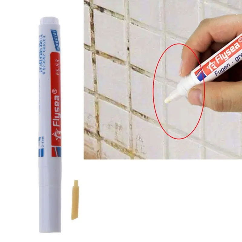 4Pcs Tile Grout Pen White Renew Repair Marker with Replacement Nib Tip to Restore The Look of Lines | Обустройство дома
