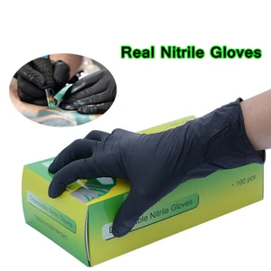 Нитриловые перчатки, черные 50-100 шт.лот, пищевая класс, водонепроницаемые, без аллергии, одноразовые, рабочие перчатки, нитриловые перчатки Mechanic