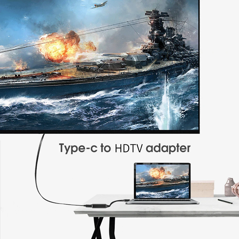 Кабель-адаптер с портом Type-c на HDMI для MacBook ПК ноутбуков 4K 30 Гц | Электроника