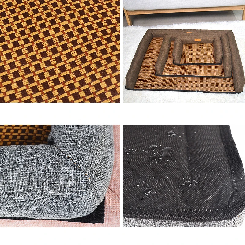 Коврик для собак ротанговый коврик домашних животных летний и кошек Плетеный