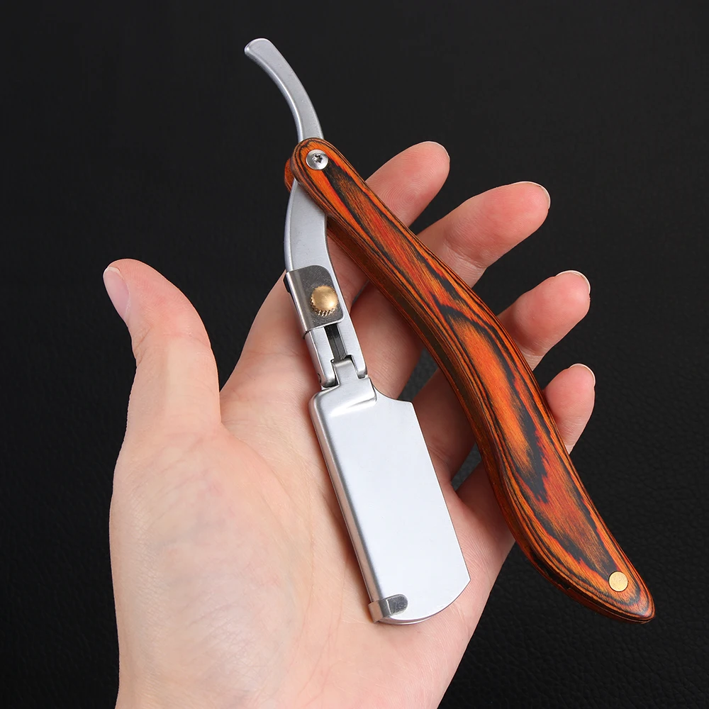 Винтажная ручная бритва с 10 лезвиями деревянная ручка для бороды удаление волос