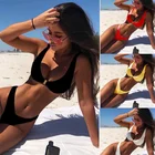 Женский раздельный купальник с высокой талией, Раздельный купальник с золотистой пряжкой, летний купальный костюм, 2 цвета