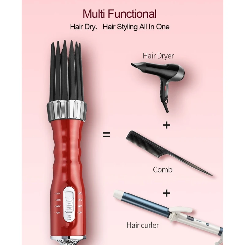 

3 in 1 Hot Air Brush Comb Curler Professional Styler J78D
