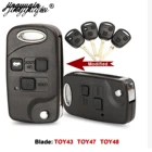 Дистанционный чехол для автомобильного ключа 23 BTN для Toyota Yaris Prado Tarago Camry Corolla TOY43TOY47TOY48 Blade + резиновый кнопочный коврик