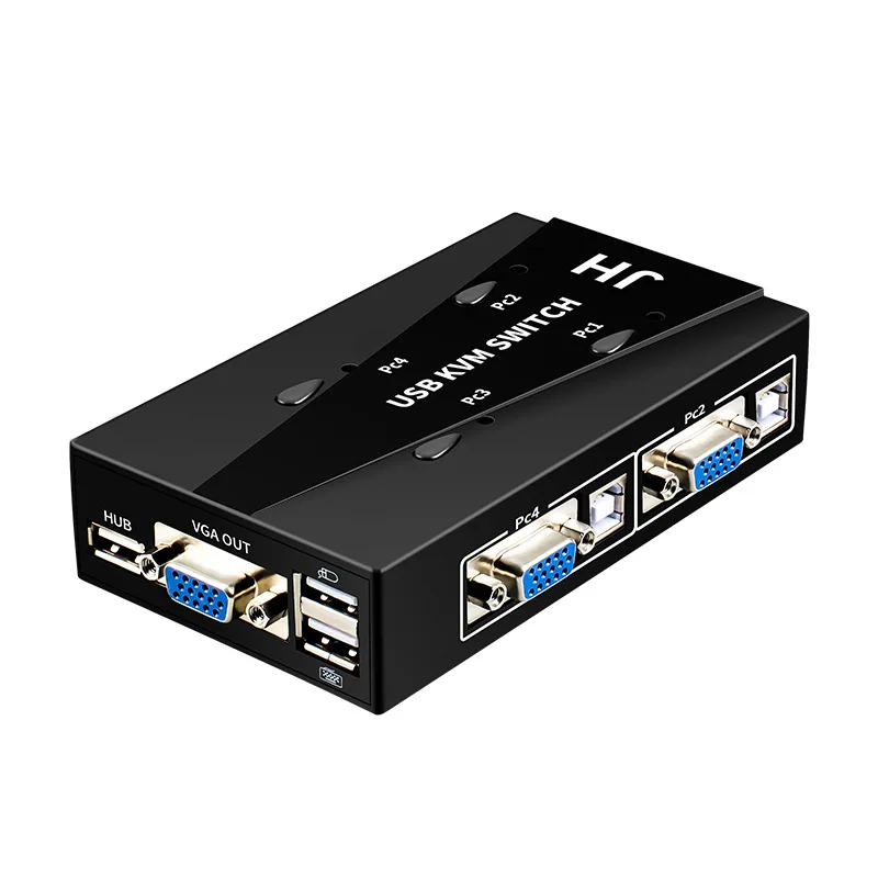 USB KVM Переключатель концентратор 2 0 VGA разветвитель принтер Мышь Клавиатура