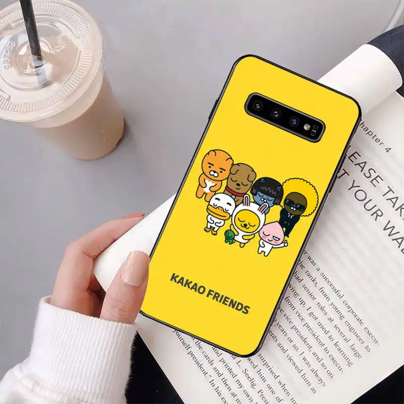 

YNDFCNB KAKAO style Phone Case for Samsung S20 Ultra S10 S10e S8 S9 Plus S7 Edge Note 10 9 8 black soft TPU cove fundas