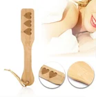 Candiway супер гладкий прочный Забавный бамбуковый шпатель с красивым узором сердца, удобная сексуальная игрушка для пар