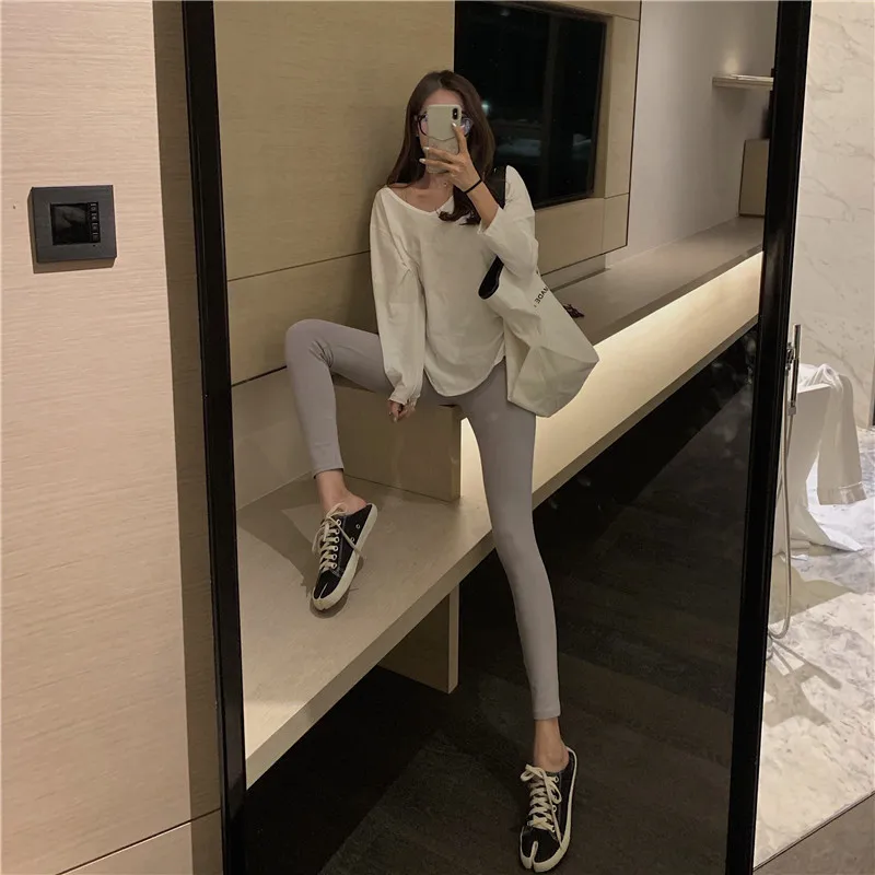 

Autumn 2020 new tight elastic high waist thin black bodybuilding yoga pants women thin wear bottom pants