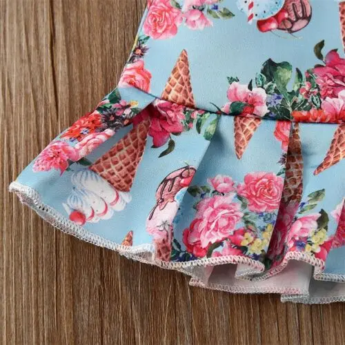 

1-5 Years Toddler Kids Baby Girl Tops Cute T-shirt Floral Skirts Clothes Outfits Set 2020