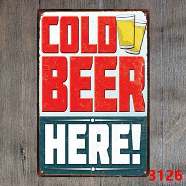 

Metal Tin Sign Bar Pub Home Wall Decoration Retro Metal Art Poster Crafts