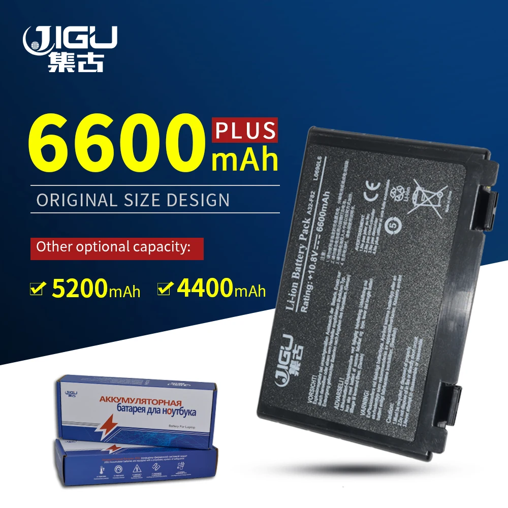 JIGU Новый Батарея A32 F82 F52 для Asus K40 K40E F83S K50 K51 K60 K61 K70 P50 P81 X65 X70|Аккумуляторы ноутбуков|