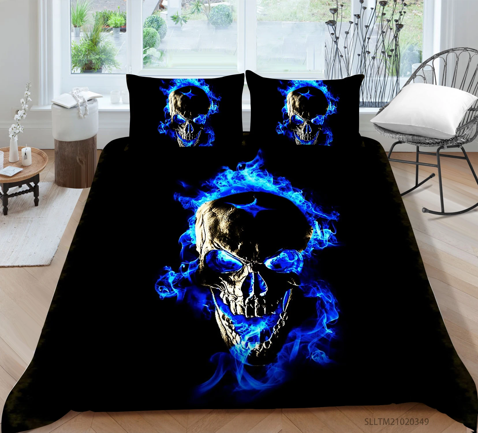 

Hot Style Soft Bedding Set 3d Digital Skull Printing 2/3pcs Duvet Cover Set Single Twin Double Full Queen King Bedclothes
